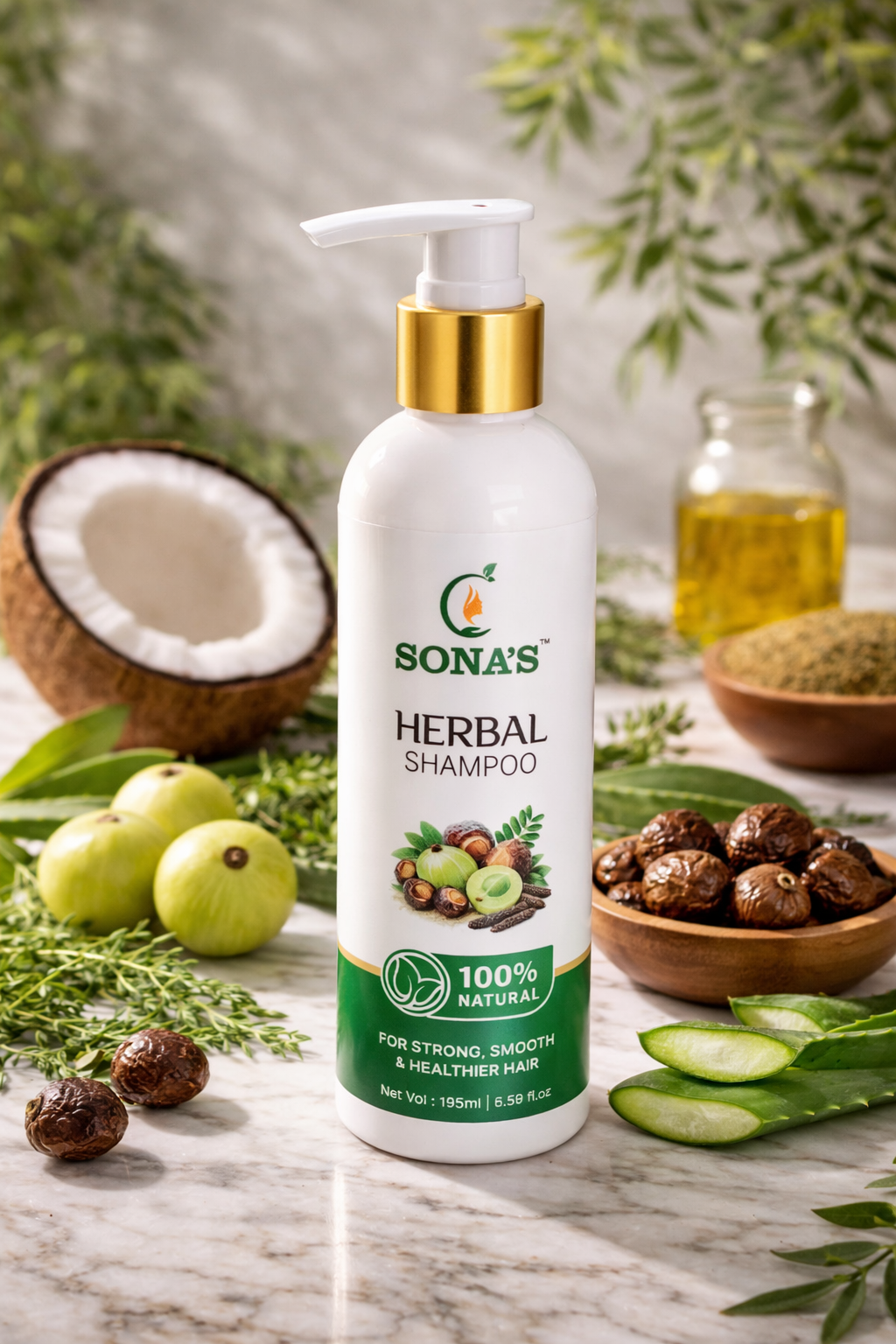 Shampoo | Best Herbal Shampoo for Hair Fall Control & Hair Growth – Sona’s Herbal Shampoo
