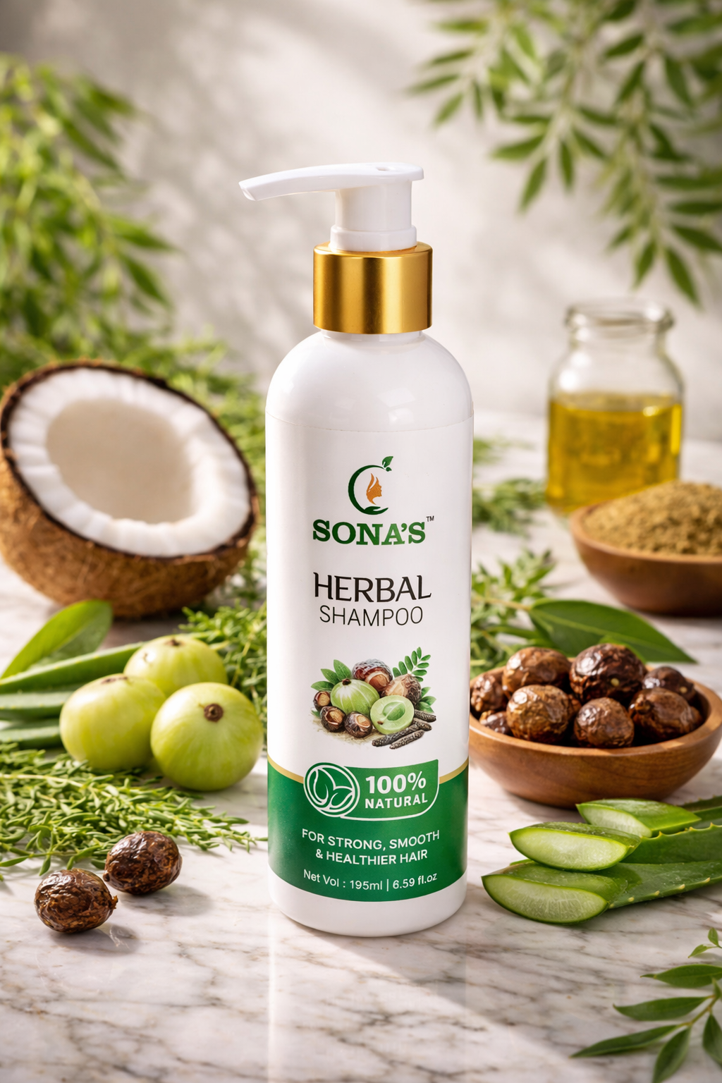Shampoo | Best Herbal Shampoo for Hair Fall Control & Hair Growth – Sona’s Herbal Shampoo