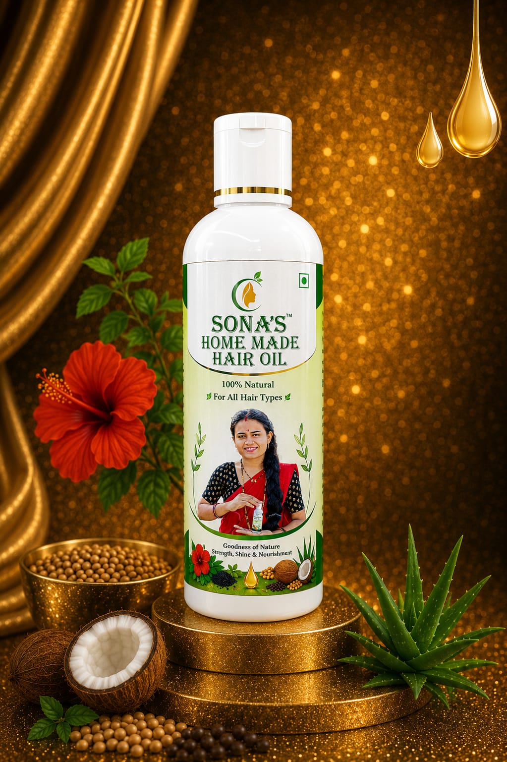 Oil & Shampoo | Best Herbal Hair Oil & Shampoo Combo for Hair Growth & Hair Fall Control – Sona’s Herbal Hair Oil