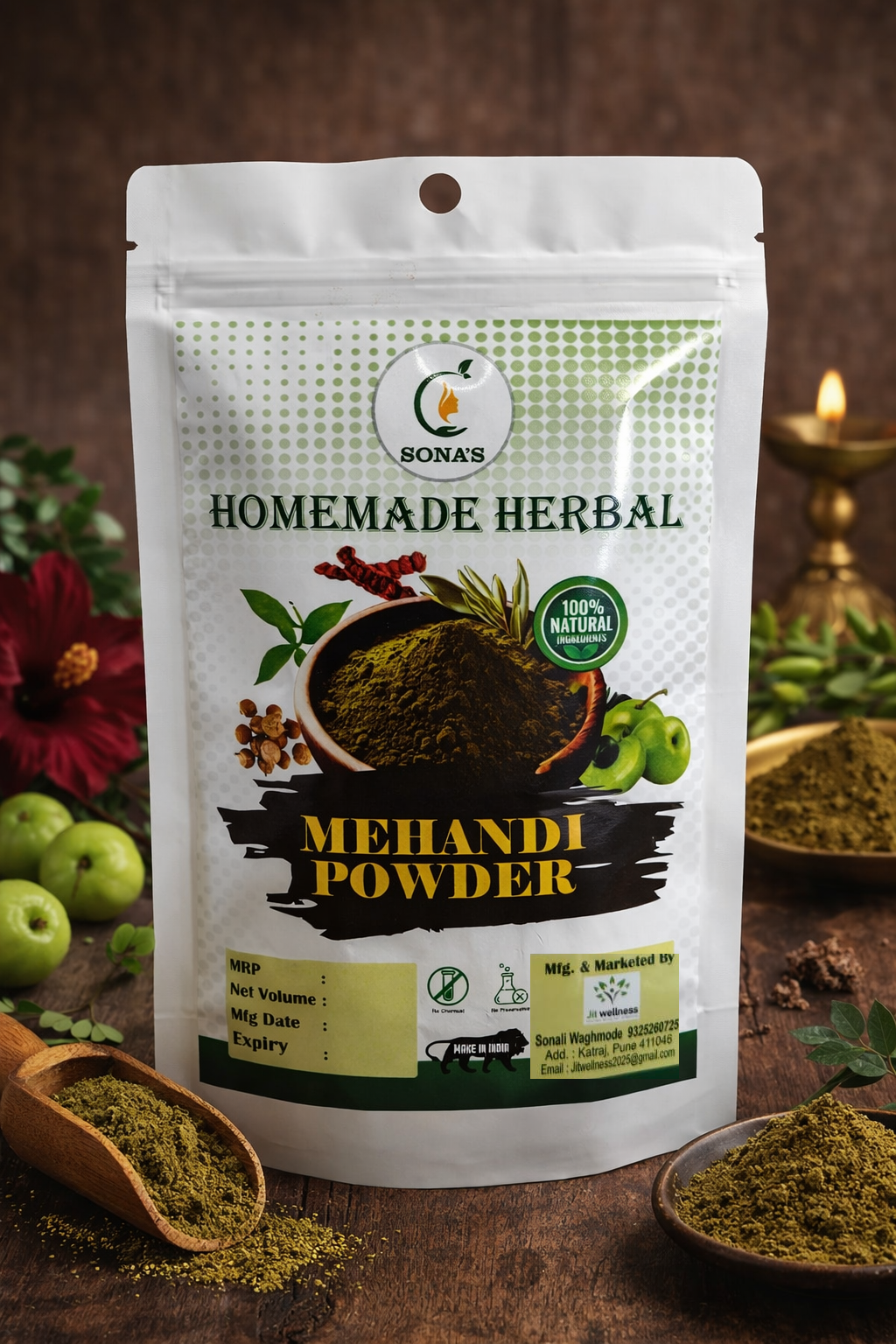 Big Combo Pro | Herbal Hair Oil, Shampoo, Mehndi & Hair Spray Combo for Hair Growth, Hair Fall Control & Grey Hair