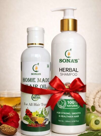 Best Herbal Hair Oil & Shampoo Combo for Hair Growth & Hair Fall Control – Sona's Herbal Hair Oil