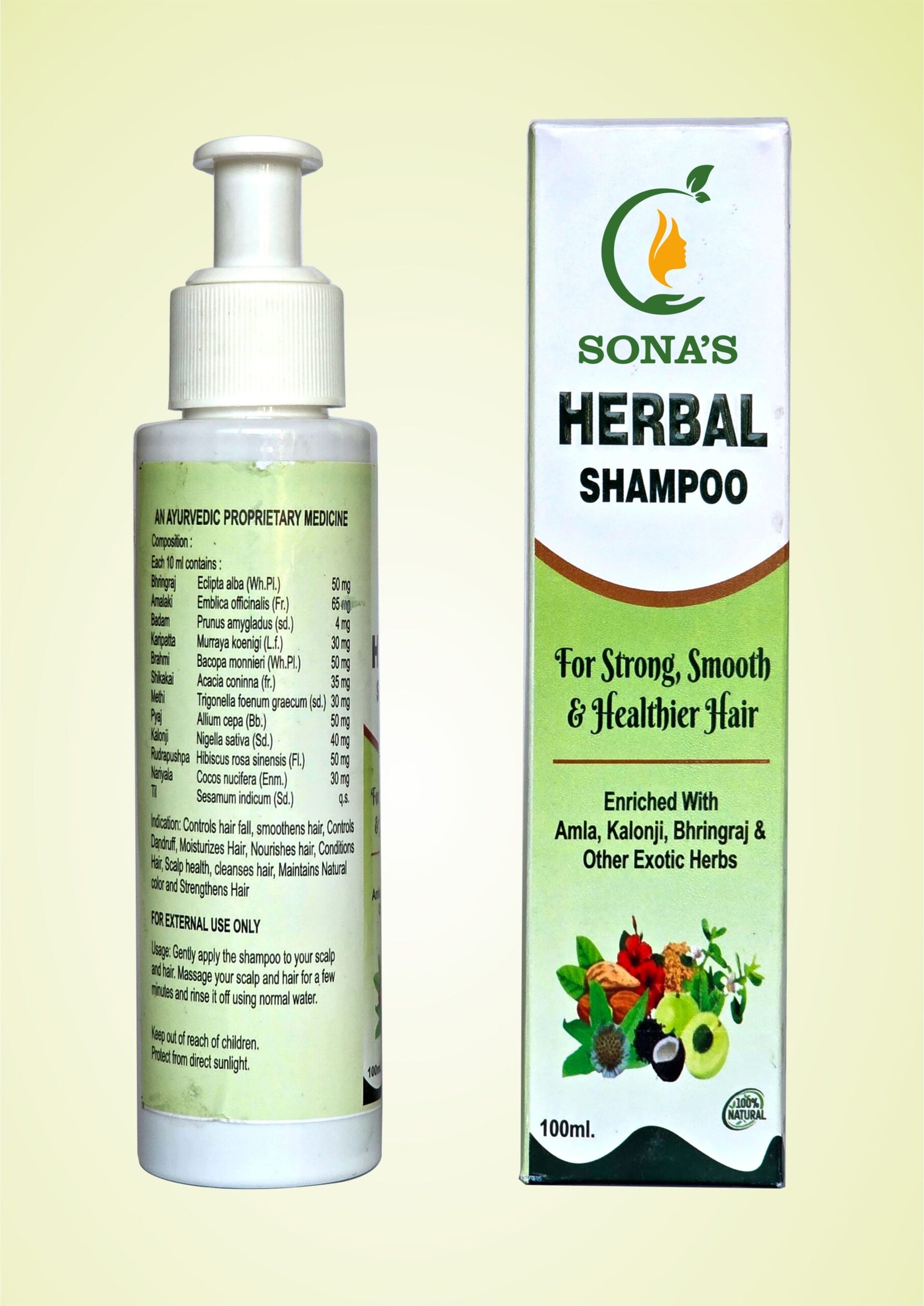 Best Herbal Shampoo for Hair Fall Control & Hair Growth – Sona's Herbal Shampoo - Image 3